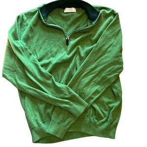 ALASHAN Men’s Cotton Cashmere 1/4 mock neck pullover